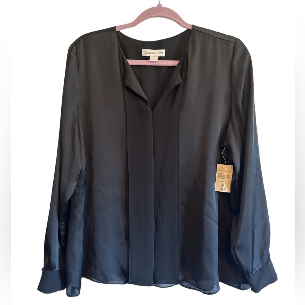 56. Coldwater Creek Long Sleeve Blouse Office - Picture 1 of 4